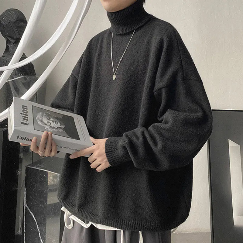 Men's Thick Round Neck Sweater for Teens