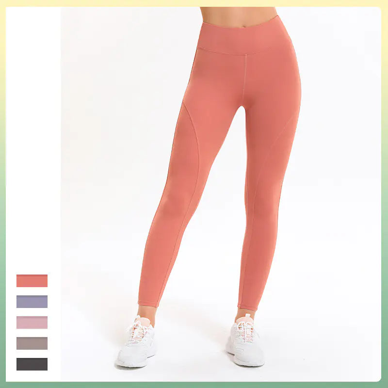 High-Waisted Breathable Stretch Yoga Pants for Running