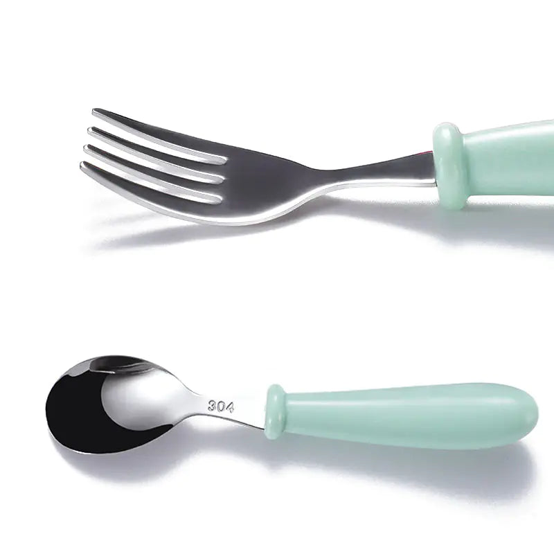 Creative Stainless Steel Fork and Spoon Set for Kids