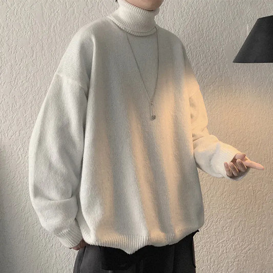 Men's Thick Round Neck Sweater for Teens