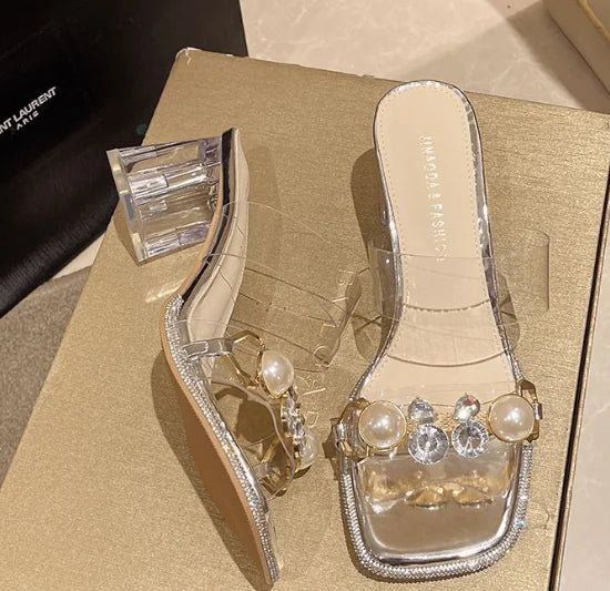 Open-Toe Jute Flat Platform Sandals