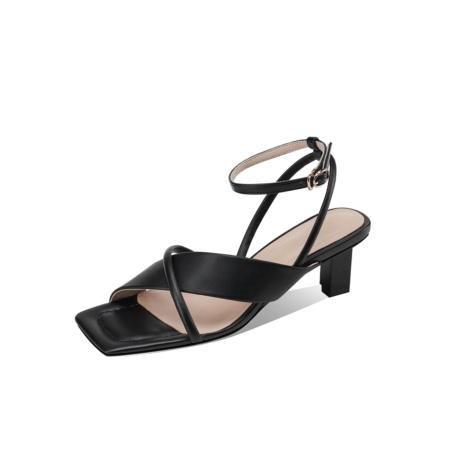 Trendy Mid-Heel Women's Sandals with Thick Square Toe