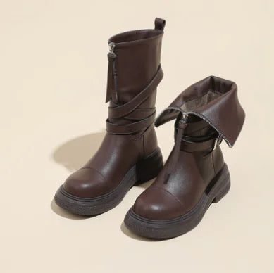 Thick-Heel Non-Slip High-Top Fashion Knight Boots
