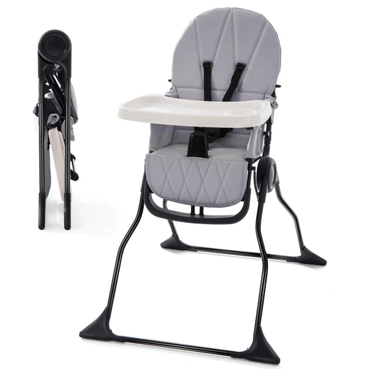 Foldable High Chair for Babies and Toddlers | Silla de Comer para Bebe| Collapsible High Chair | Toddler High Chair | Highchairs for Babies and Toddlers | Grey